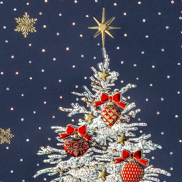 Bild 2 - Funkelnder Baum (stilvolle Weihnachtskarten)