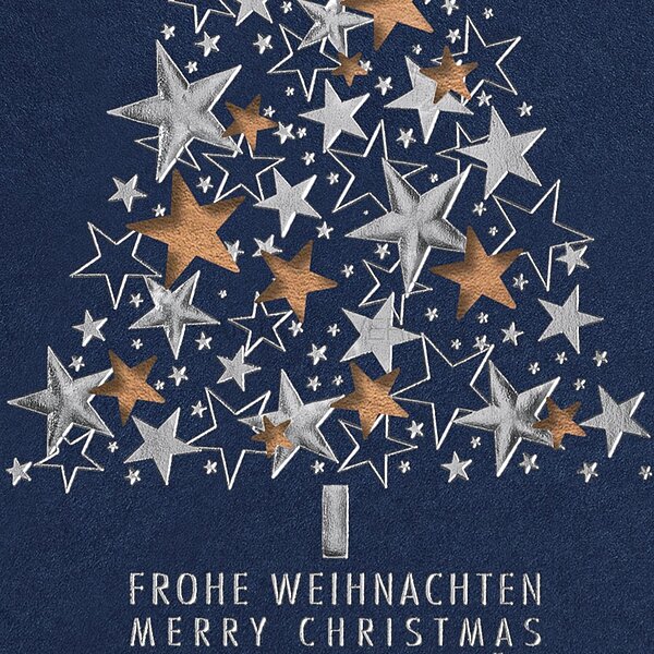 Bild 2 - Funkelnde Sterne kupferglanz (internationale Weihnachtswnsche)