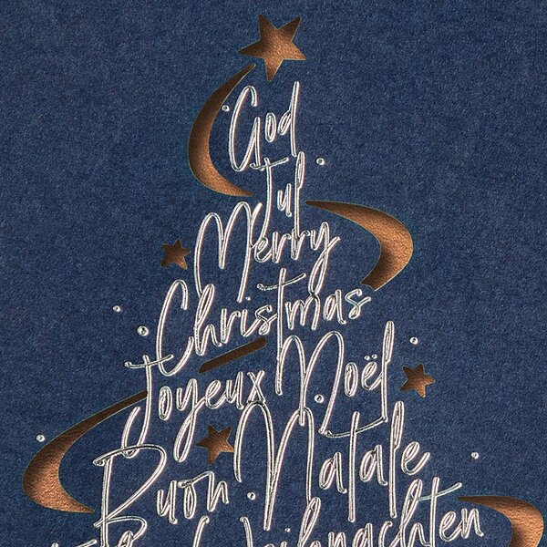 Bild 2 - Beschwingte Linien (internationale Weihnachtskarte)