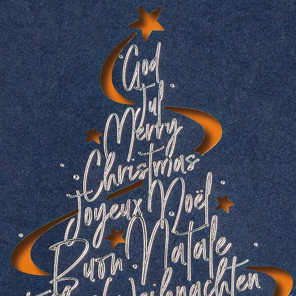 Bild 2 - Beschwingte Linien (internationale Weihnachtskarte)