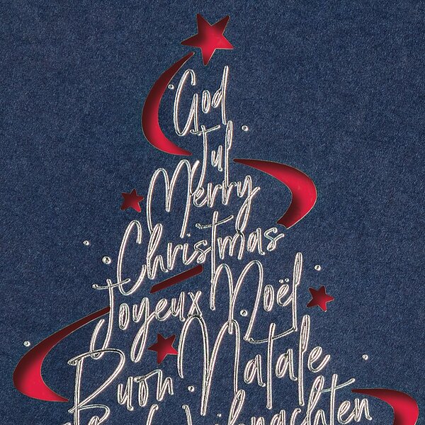 Bild 2 - Beschwingte Linien (internationale Weihnachtskarte)