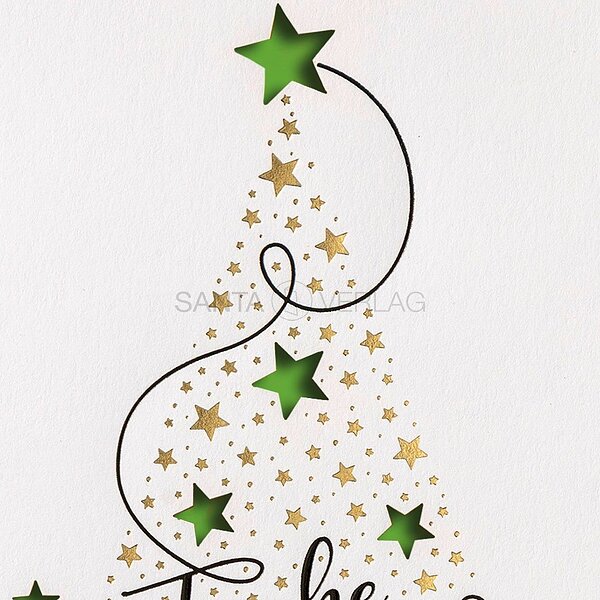 Bild 2 - Gestanzte Sterne (internationale Weihnachtswnsche)