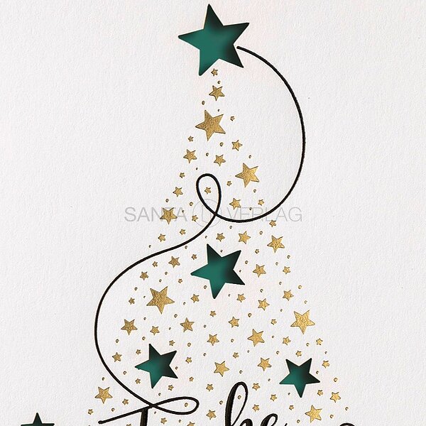 Bild 2 - Gestanzte Sterne (internationale Weihnachtswnsche)