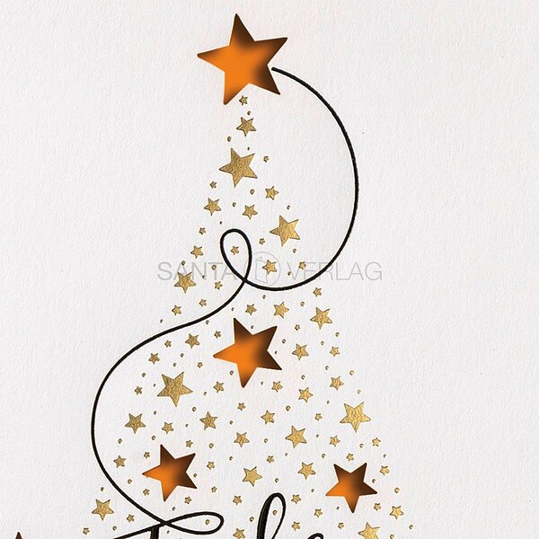 Bild 2 - Gestanzte Sterne (internationale Weihnachtswnsche)