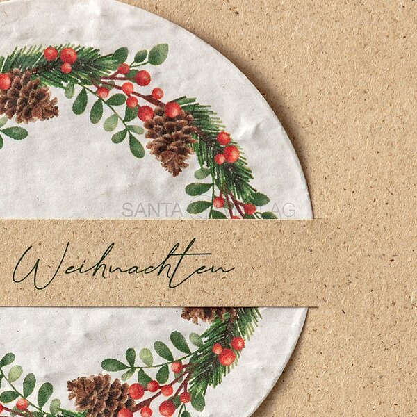 Bild 2 - Samenpapierkugel (Gras-und Samenpapier Weihnachtskarten)
