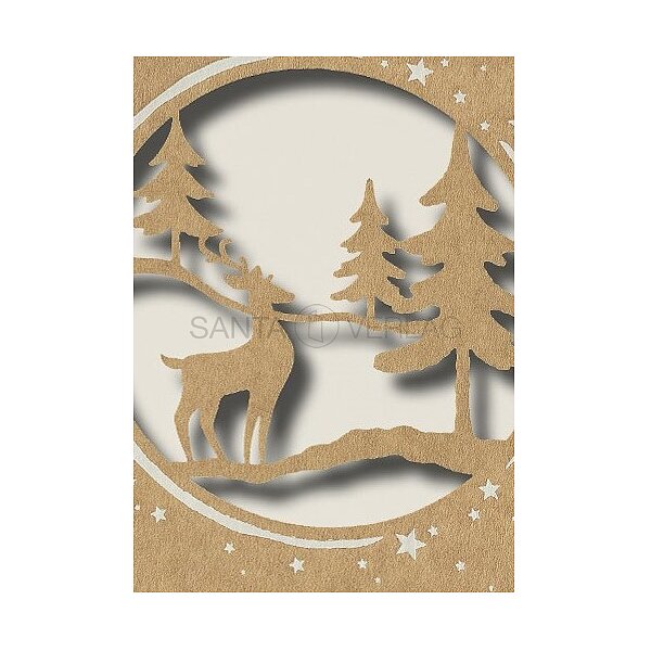 Bild 2 - Hirsch im Wald (stilvolle Weihnachtskarten)