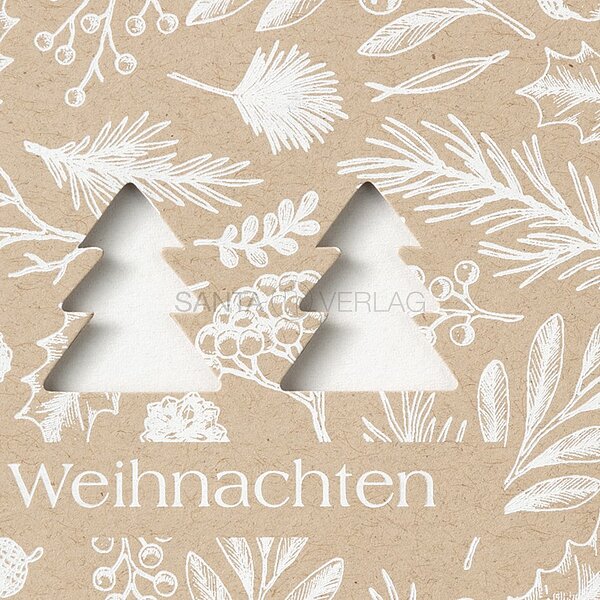 Bild 2 - Gestanzte B�ume(Spendenweihnachtskarte Schweizerische Herzstitfung)