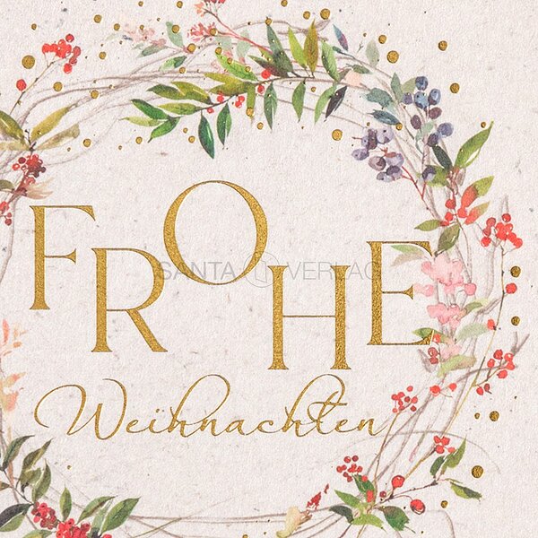 Bild 2 - Beerenkranz (Spendenweihnachtskarte Kindernothilfe Schweiz)