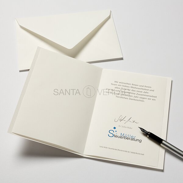 Bild 3 - Rote Schleife (Spendenweihnachtskarte Kindernothilfe Schweiz)