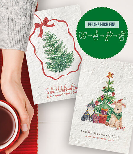 Nachhaltige Weihnachtskarten