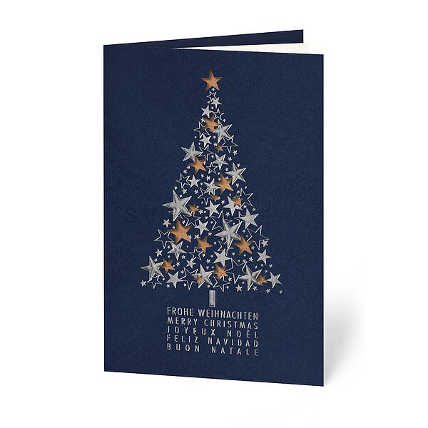 Bild 1 - Funkelnde Sterne kupferglanz (internationale Weihnachtswnsche)