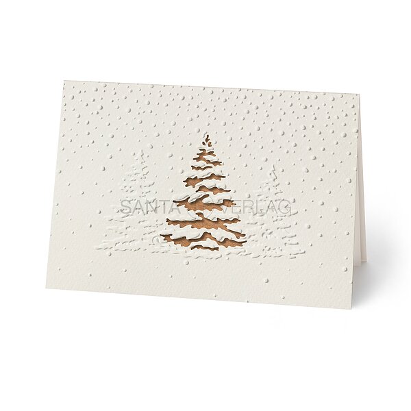 Bild 1 - Winterbaum kupferglanz (stilvolle Weihnachtskarten)