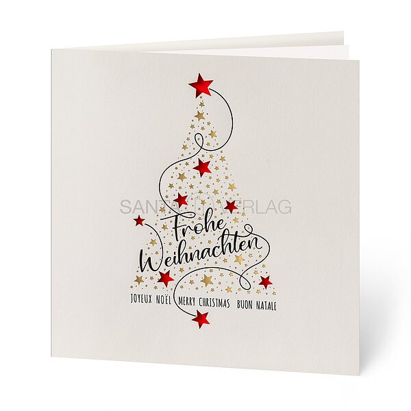 Bild 1 - Gestanzte Sterne (internationale Weihnachtswnsche)