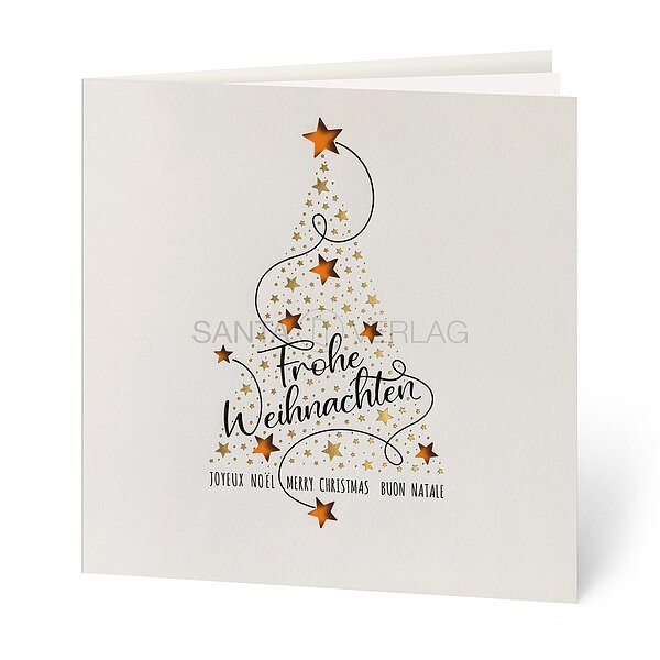 Bild 1 - Gestanzte Sterne (internationale Weihnachtswnsche)