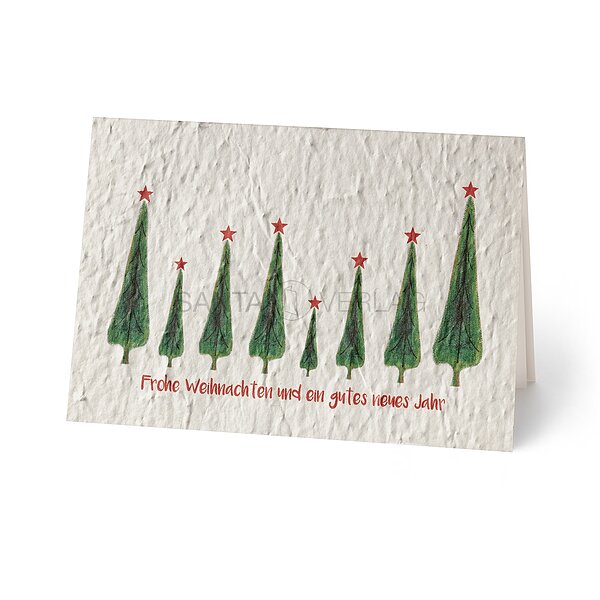 Bild 1 - Baumparade (Samenpapier Weihnachtskarte)