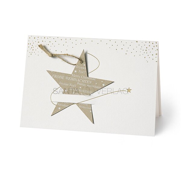 Bild 1 - Eingesteckter Stern (internationale Weihnachtswnsche)