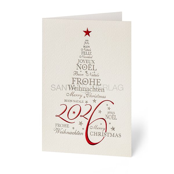 Bild 1 - Textpyramide (internationale Weihnachtsgrsse)