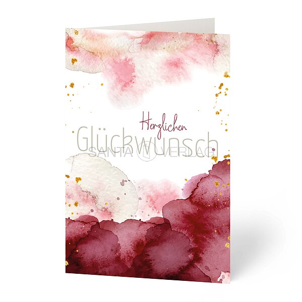 Bild 1 - Gl�ckwunschkarte kunstvolle Aquarell-Optik