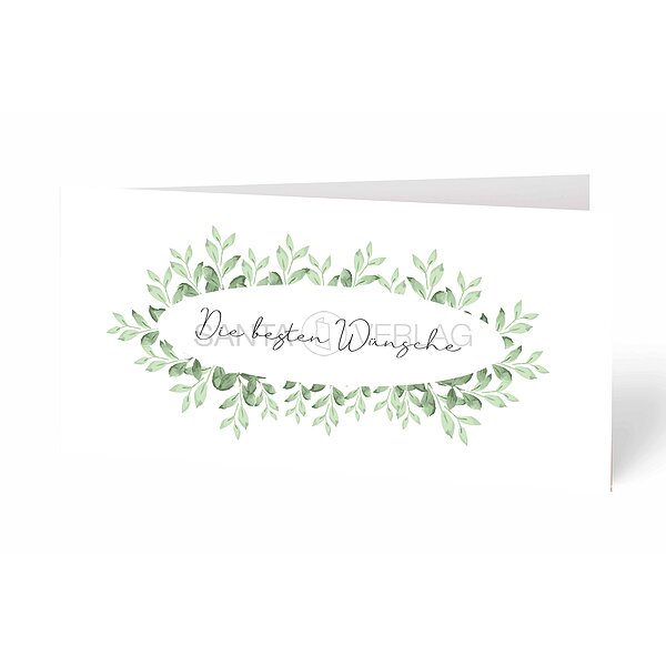 Bild 1 - Glckwunschkarte Bltterkranz