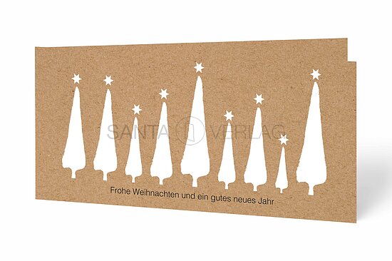 Bild 1 - Kraftpapier-Weihnachtskarten incl. Couvert