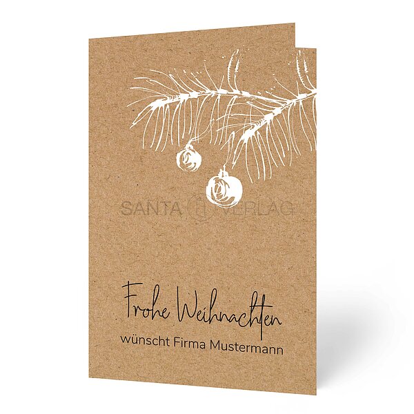 Bild 1 - Kraftpapier-Weihnachtskarten incl. Couvert