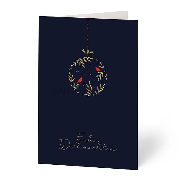 Bild 1 - Weihnachtskarte mit Goldveredelung, hochwertiges Feinpapier matt incl. Couvert