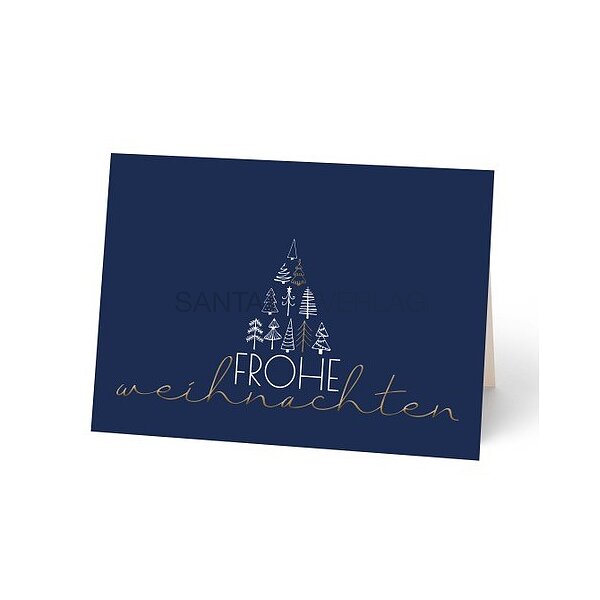 Bild 1 - Weihnachtskarte mit Goldveredelung, hochwertiges Feinpapier matt incl. Couvert