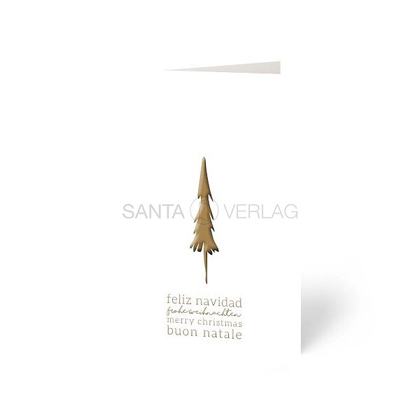 Bild 1 - Weihnachtskarte mit Goldveredelung, hochwertiges Feinpapier matt incl. Couvert