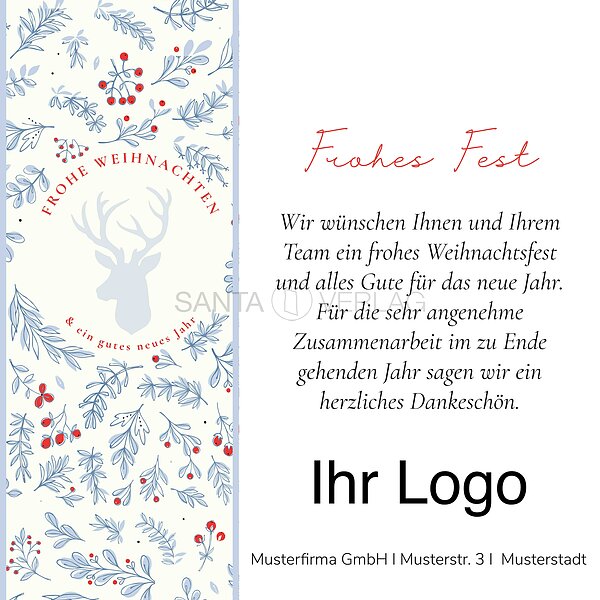 Bild 1 - Elektronische Weihnachtskarte Zweige in modischer Farbe