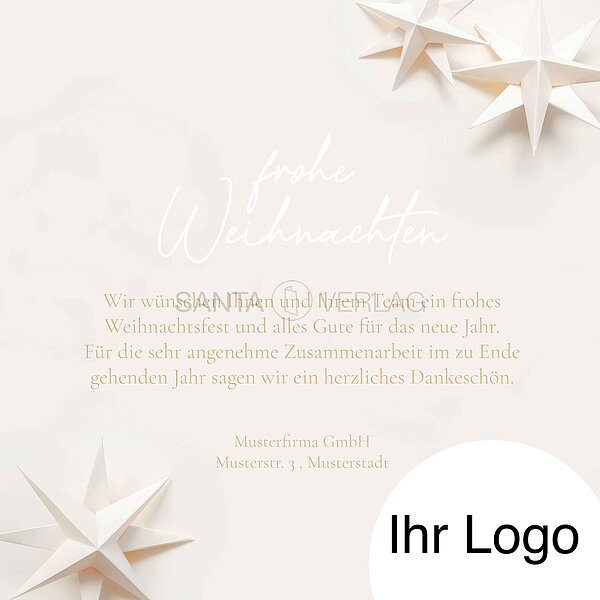 Bild 1 - Elektronische Weihnachtskarte dezente Sterne