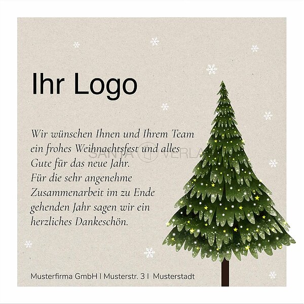 Bild 1 - Elektronische Weihnachtskarte moderner Baum