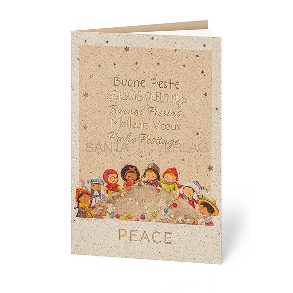 Bild 1 - PEACE (Spendenweihnachtskarte Kindernothilfe Schweiz)