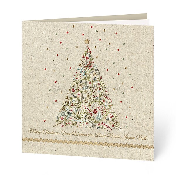 Bild 1 - Bunte Zweige (Spendenweihnachtskarte Kindernothilfe Schweiz)