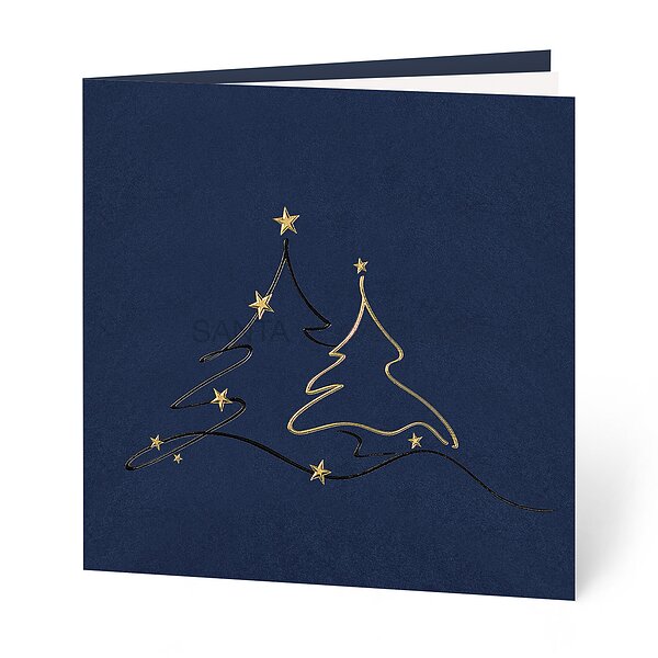 Bild 1 - Blau und Gold (gesch�ftliche Weihnachtskarten)
