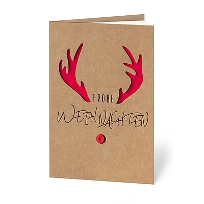 Hirsch im Wald (gesch�ftliche Weihnachtskarte)