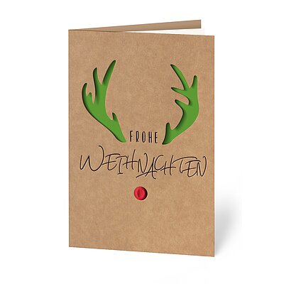 Hirsch im Wald (gesch�ftliche Weihnachtskarte)
