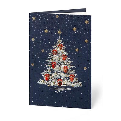 Funkelnder Baum (stilvolle Weihnachtskarten)