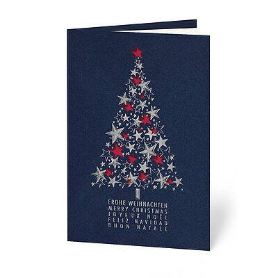 Funkelnde Sterne rot (internationale Weihnachtswnsche)