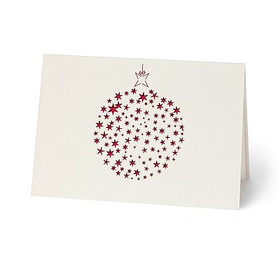 Sternenkugel rot (stilvolle Weihnachtskarten)