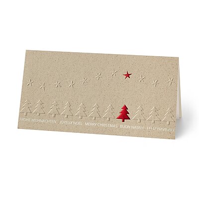 Baumparade (Graspapier Weihnachtskarten)