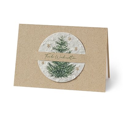 Samenpapierkugel (Graspapier Weihnachtskarten)