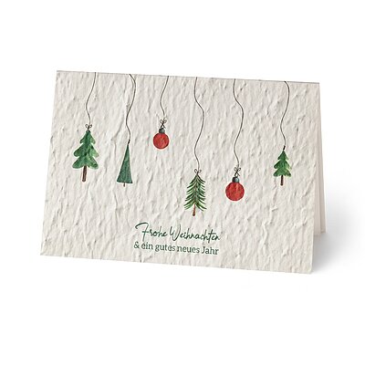 Baumschmuck (Samenpapier Weihnachtskarten)