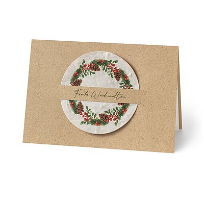 Samenpapierkugel (Gras-und Samenpapier Weihnachtskarten)