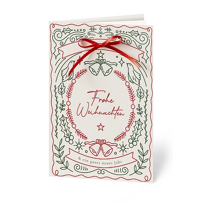 Rote Schleife (geschftliche Weihnachtsgrsse)