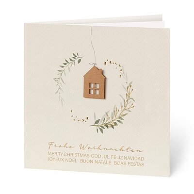 Bezauberndes Huschen (internationale Weihnachtskarte)