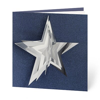 3D Stern (stilvolle Weihnachtskarten)