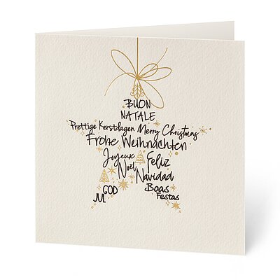 Schwarz und Gold (internationale Weihnachtskarten)