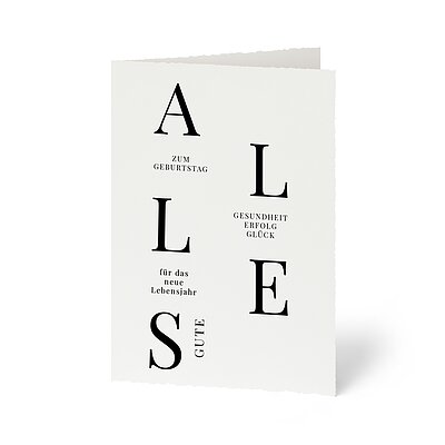 Glckwunschkarte Buchstaben Wnsche