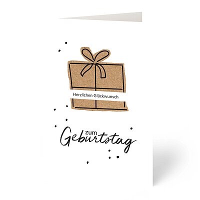 Glckwunschkarte mit Pckchen