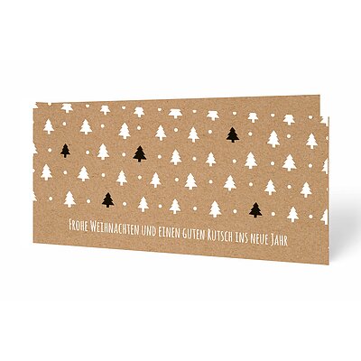 Kraftpapier-Weihnachtskarten incl. Couvert